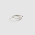 Bague fine CRYSTAL - Cristal / Argenté - 1