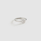 Bague fine CRYSTAL - Cristal / Argenté - 1