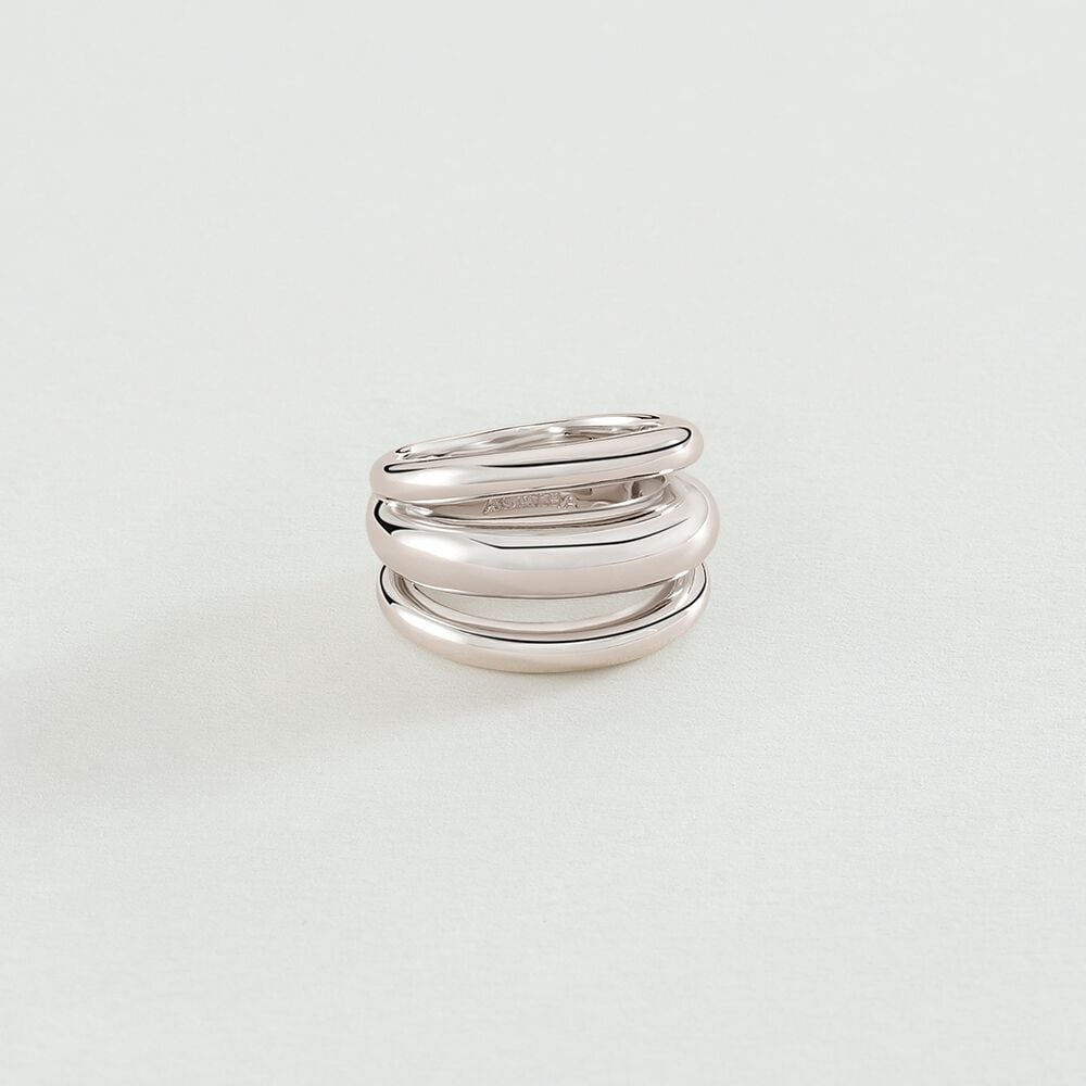 Bague large TRIJONC - Argenté - 1