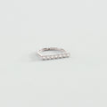 Bague fine ODÉON - Cristal / Argenté - 1