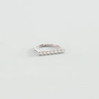 Bague fine ODÉON - Cristal / Argenté - 1