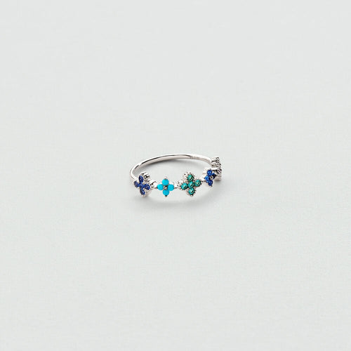 Bague fine BELOVED - Multicolore / Argenté - 1