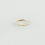 Bague fine BELOVED - Cristal / Doré - 1