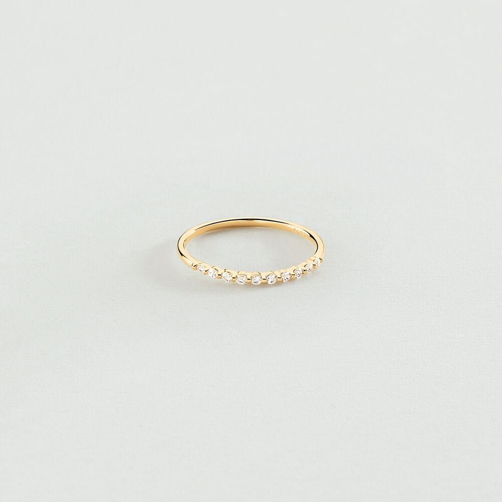 Bague fine BELOVED - Cristal / Doré - 1