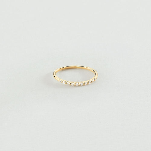 Bague fine BELOVED - Cristal / Doré - 1