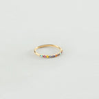 Bague fine BELOVED - Multicolore / Doré - 1