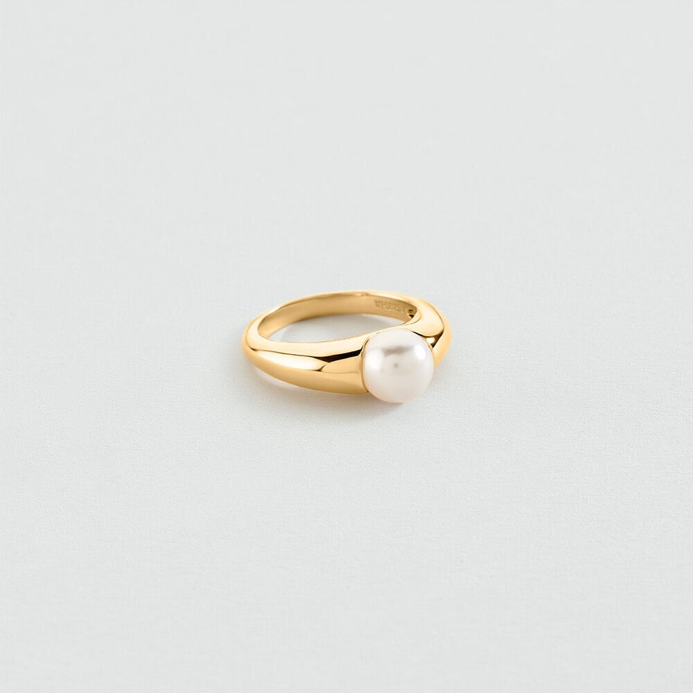 Bague fine PERLE BATIGNOLLES - Perle / Doré - 1