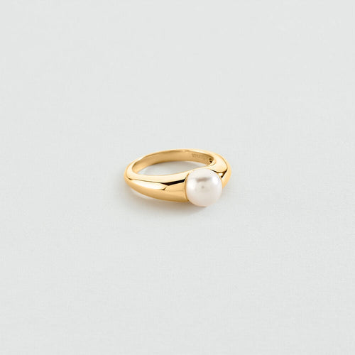 Bague fine PERLE BATIGNOLLES - Perle / Doré - 1