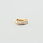 Bague fine XOXO PAVÉ - Cristal / Doré - 1