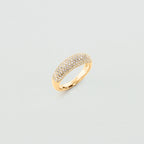 Bague fine XOXO PAVÉ - Cristal / Doré - 2