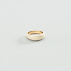 Bague fine LEO - Blanc / Doré - 1