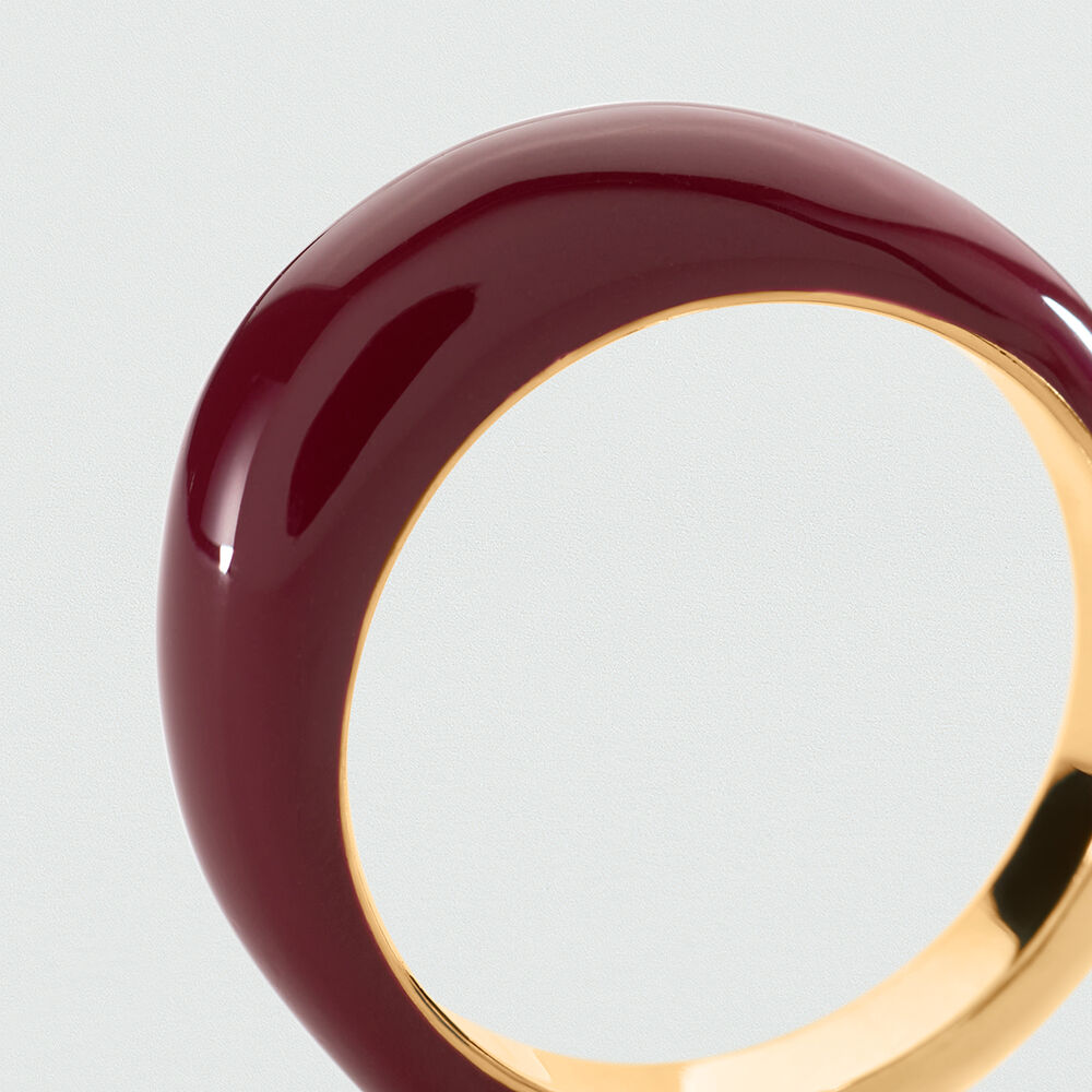 Bague fine LEO - Bordeaux / Doré - 2