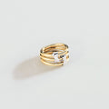 Bague large AFFINITE - Doré / Argenté - 1