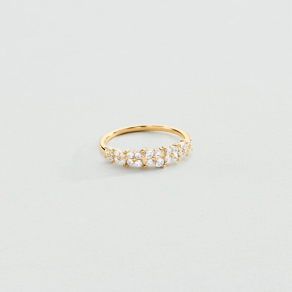 Bague fine BELOVED - Cristal / Doré - 1