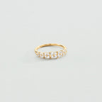 Bague fine BELOVED - Cristal / Doré - 1