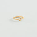 Bague fine ODÉON - Cristal / Doré - 1