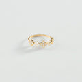 Bague fine BELOVED - Cristal / Doré - 1