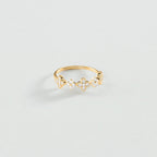 Bague fine BELOVED - Cristal / Doré - 1