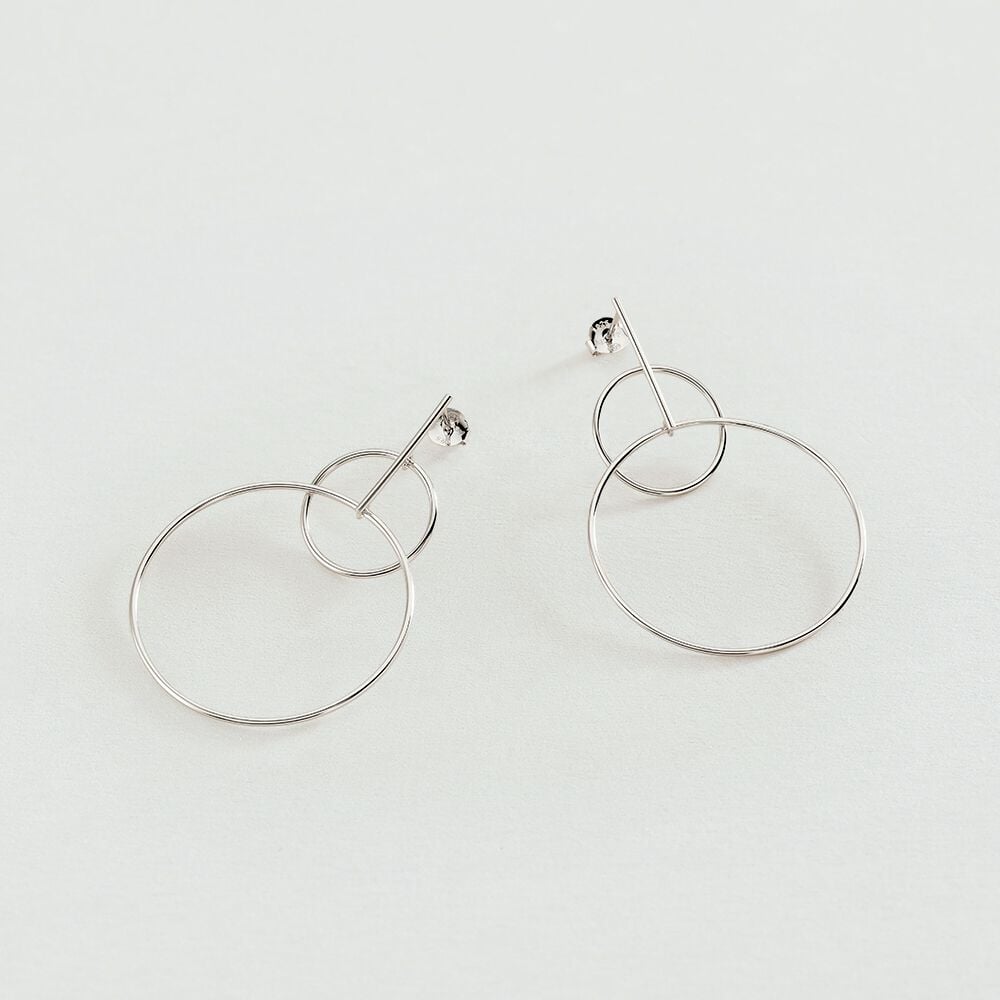 Boucles d'oreilles pendantes CASSINI - Argenté - 1