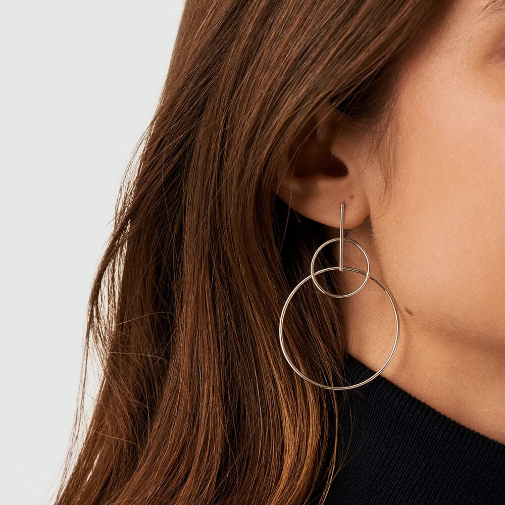 Boucles d'oreilles pendantes CASSINI - Argenté - 2