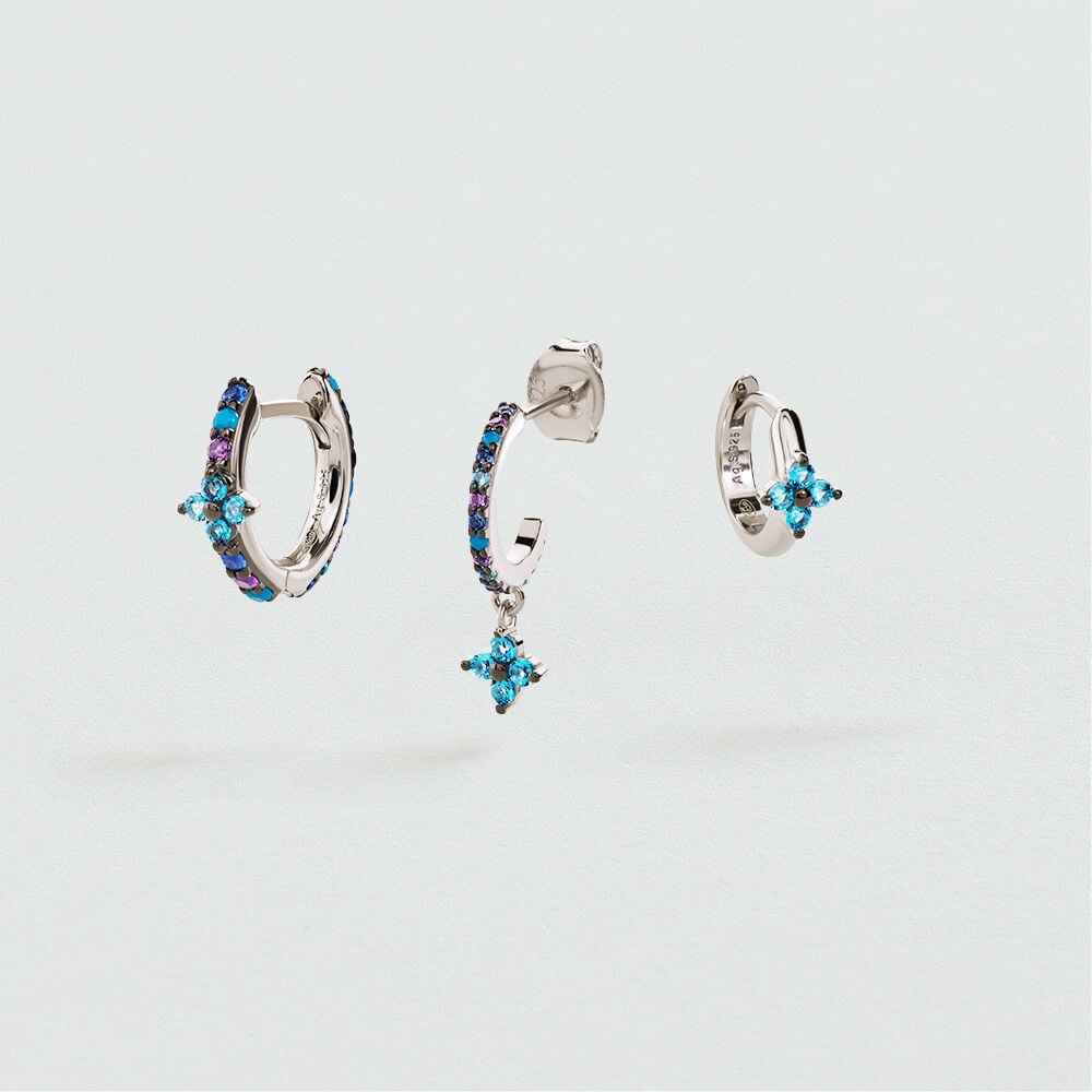 Set de boucles d'oreilles BELOVED MIX & MATCH - Multicolore / Argenté - 1