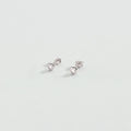Boucles d'oreilles puces ODÉON - Cristal / Argenté - 1