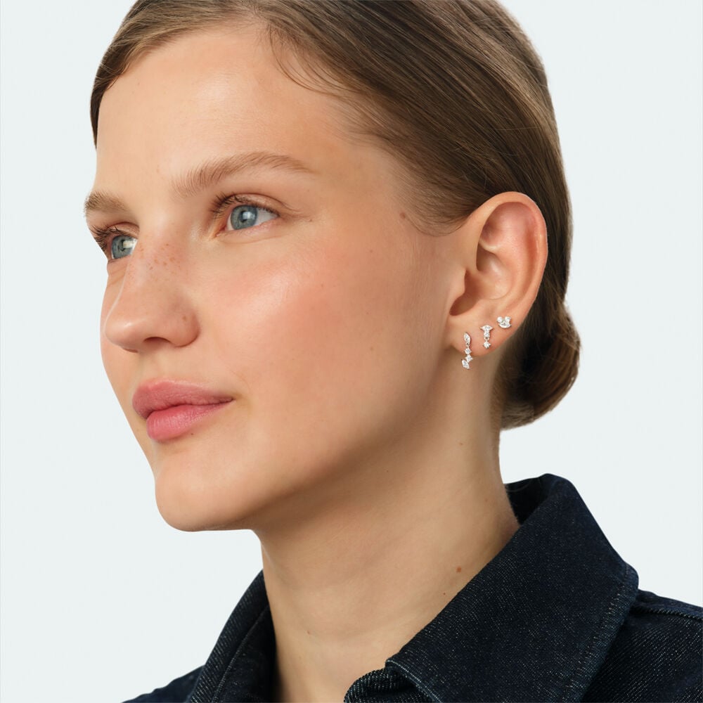 Set de boucles d'oreilles PAVÉES MIX & MATCH - Cristal / Argenté - 2