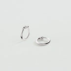 Boucles d'oreilles clips CRÉOLES PISTON - Argenté - 1