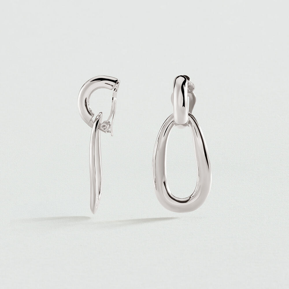 Boucles d'oreilles clips ABBESSES - Argenté - 2