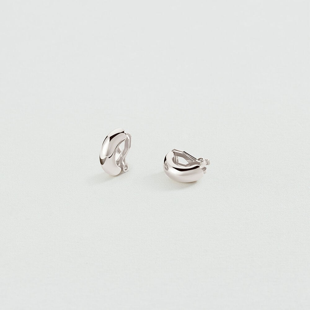 Boucles d'oreilles clips CRÉOLES - Argenté - 1