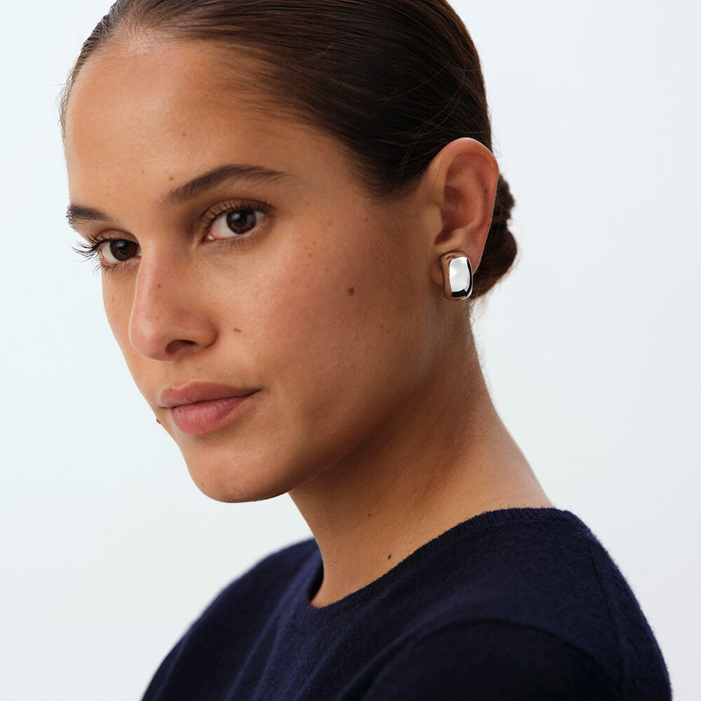 Boucles d'oreilles clips GRAND PALAIS - Argenté - 2