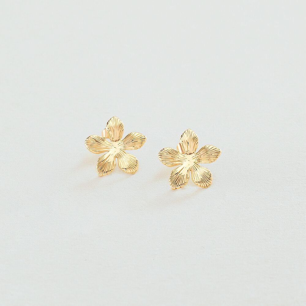 Boucles d'oreilles puces BLOOM - Doré - 1