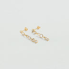Boucles d'oreilles pendantes CANDY - Cristal / Doré - 1