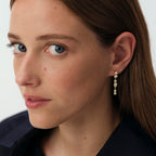 Boucles d'oreilles pendantes CANDY - Cristal / Doré - 2
