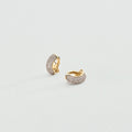 Boucles d'oreilles clips CREOLES - Cristal / Doré - 1