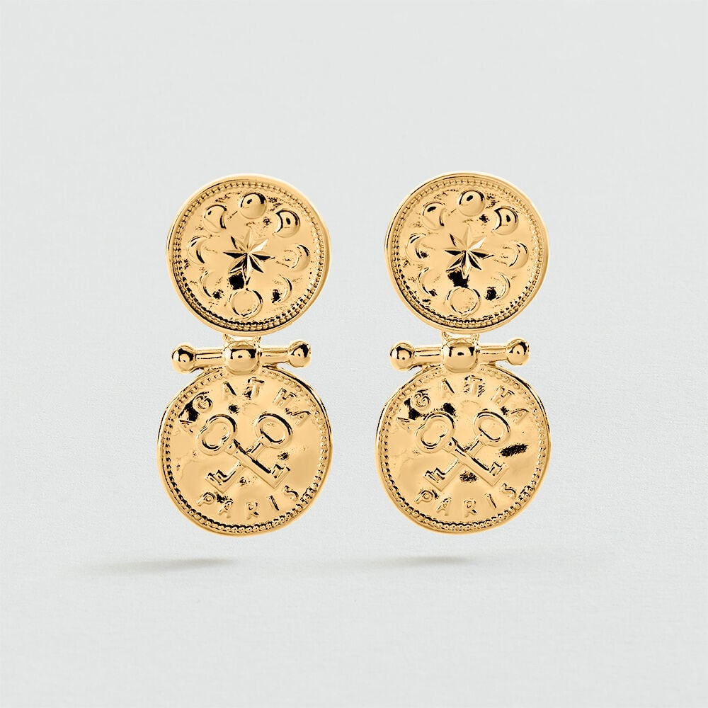 Boucles d'oreilles pendantes SAINT HONORE - Doré - 1