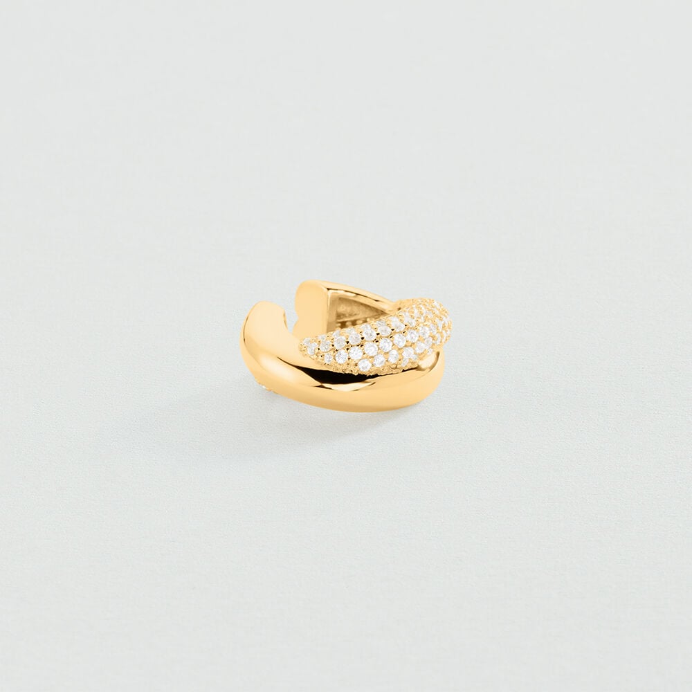 Earcuff XOXO PAVÉ - Cristal / Doré - 2