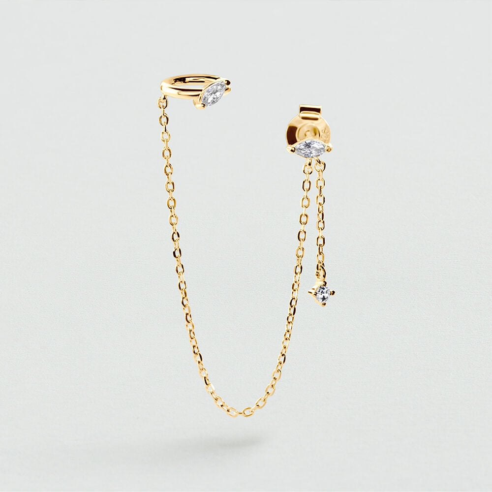 Earcuff MIX & MATCH - Cristal / Doré - 1