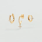 Set de boucles d'oreilles BELOVED MIX & MATCH - Cristal / Doré - 1