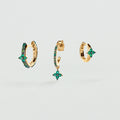 Set de boucles d'oreilles BELOVED MIX & MATCH - Vert / Doré - 1