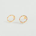 Boucles d'oreilles pendantes RAINBOW - Multicolore / Doré - 1