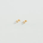 Boucles d'oreilles puces BELOVED - Cristal / Doré - 1