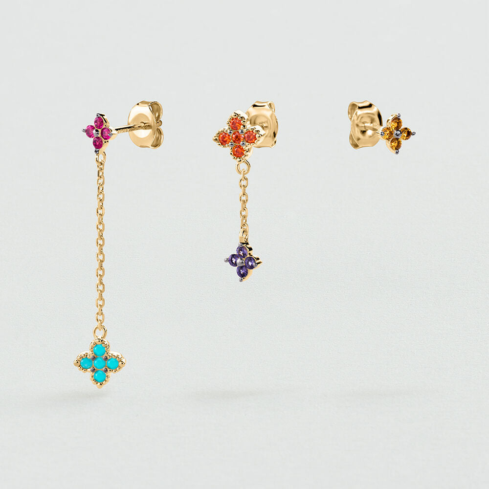Set de boucles d'oreilles BELOVED MIX & MATCH - Multicolore / Doré - 1