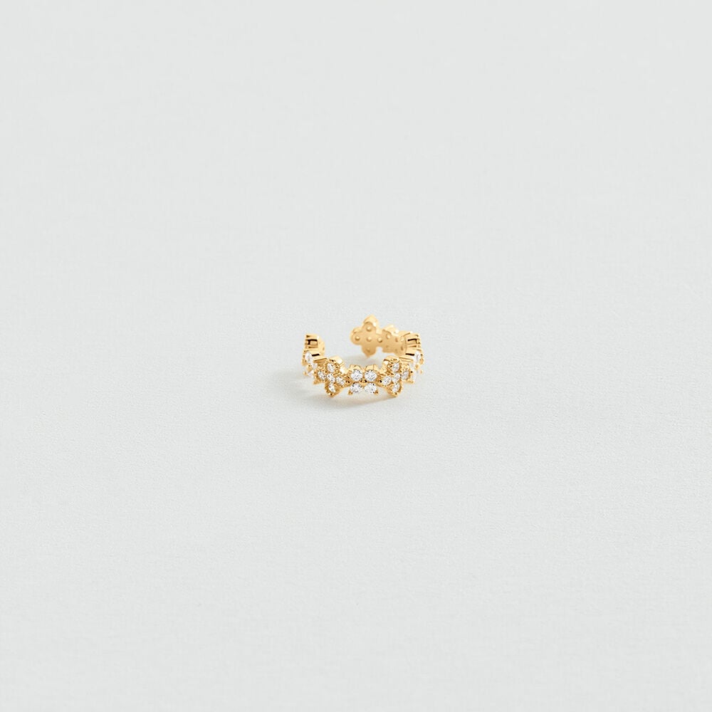Earcuff BELOVED - Cristal / Doré - 2