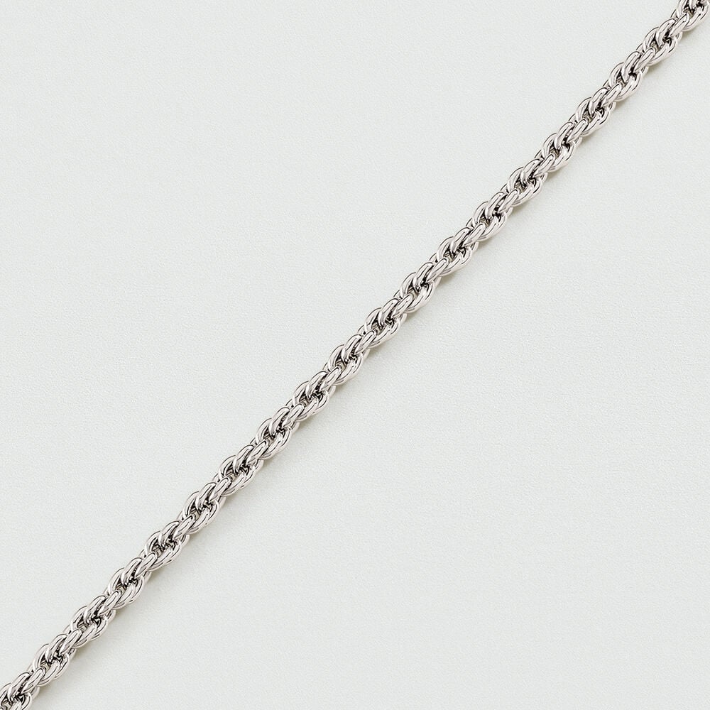 Bracelet souple CHAÎNE CORDE - Argenté - 2