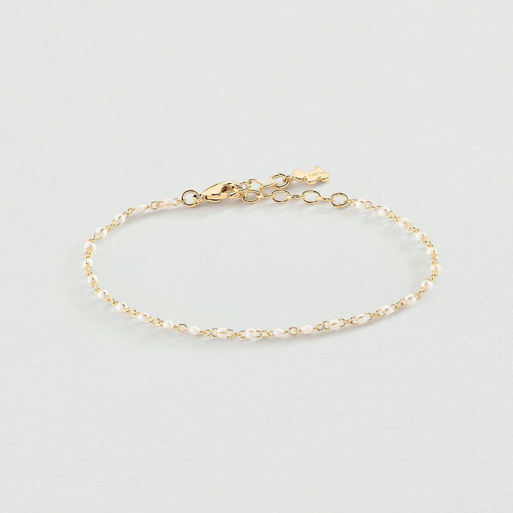 Bracelet souple SMARTY - Blanc / Doré - 2