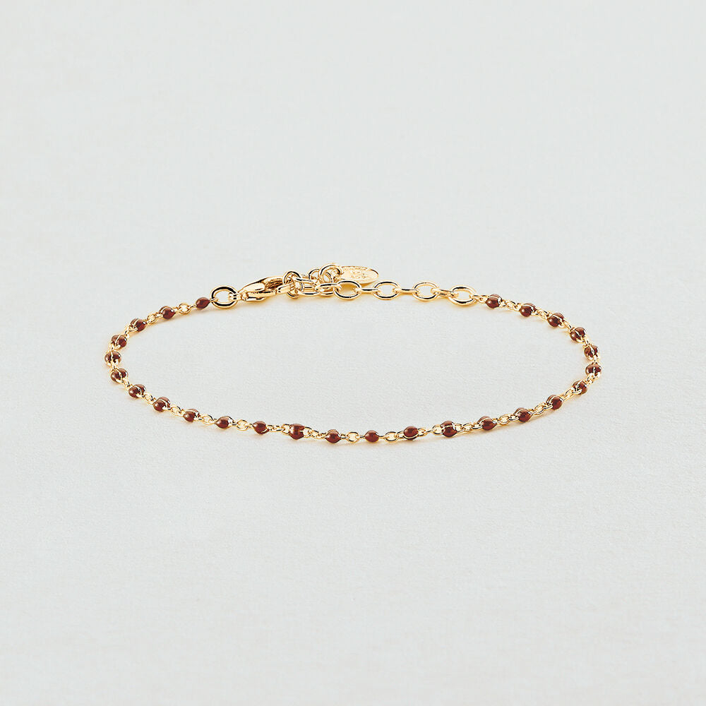 Bracelet souple SMARTY - Bordeaux / Doré - 1
