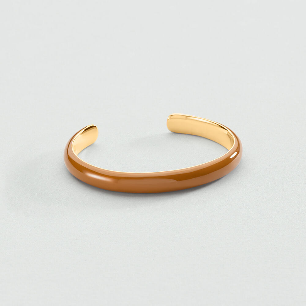 Jonc LEO - Marron / Doré - 1