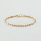 Bracelet souple CHAÎNE CORDE - Doré - 1