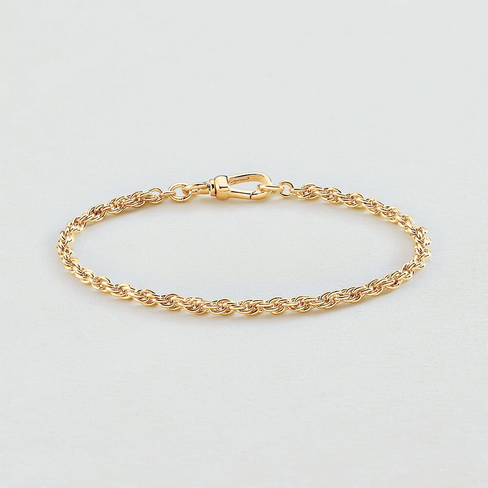 Bracelet souple CHAÎNE CORDE - Doré - 1